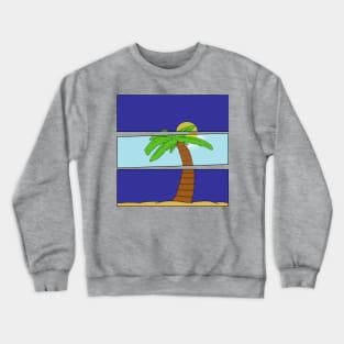 Night-Day-Night Beach Scene Crewneck Sweatshirt